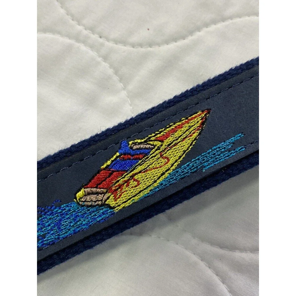 Zeppelin Mens Belt Size 34 Navy Leather Boating SEA RAY BOATS